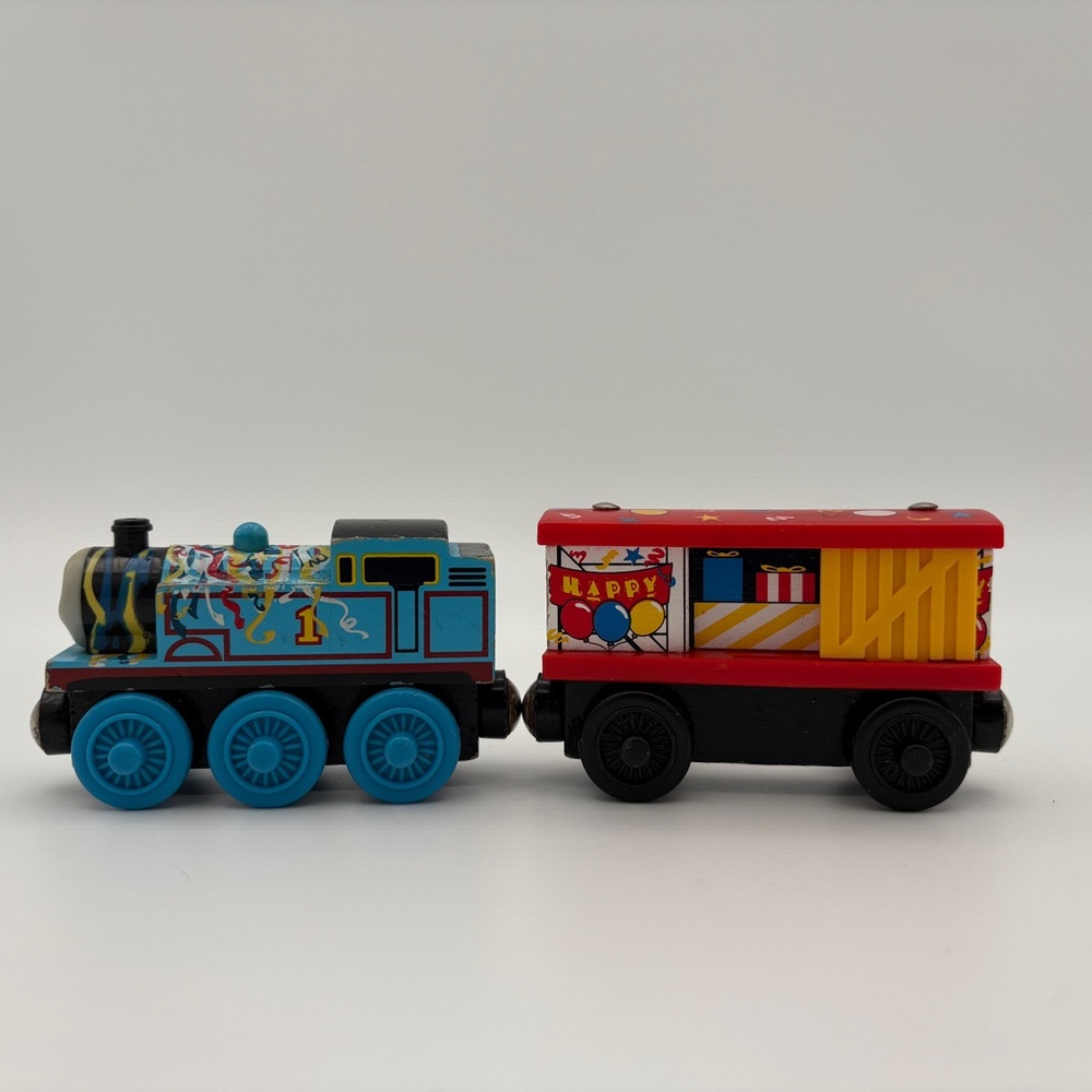 Happy Birthday Thomas plus Birthday Box Car Thomas & Friends Wooden Train Cars